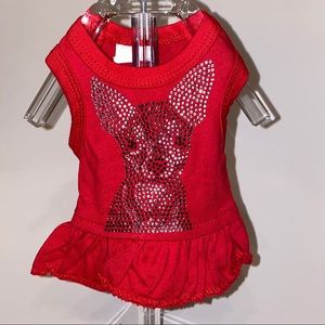 Sandi - Crystal Ruffle Tank Dog Dress Chihuahua